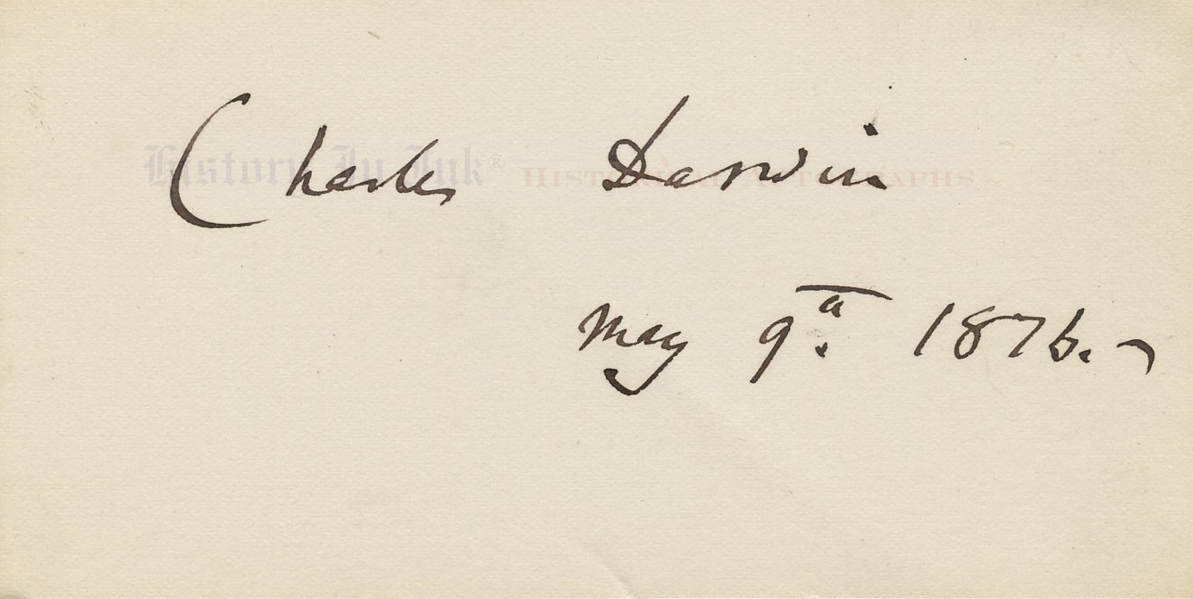 Darwin Autograph 1710103 Bold, dated signature of Charles Darwin, 5
